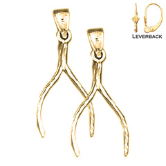 14K or 18K Gold Wishbone Earrings