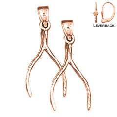 14K or 18K Gold Wishbone Earrings