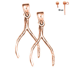 14K or 18K Gold Wishbone Earrings