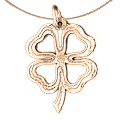 14K or 18K Gold Shamrock Pendant