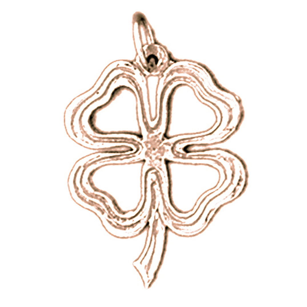 14K or 18K Gold Shamrock Pendant