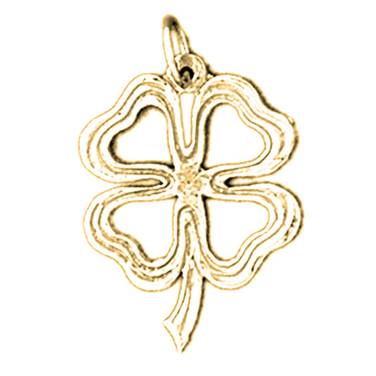 14K or 18K Gold Shamrock Pendant