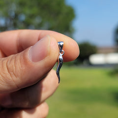 14K or 18K Gold 3D Cornicello / Italian Horn Pendant