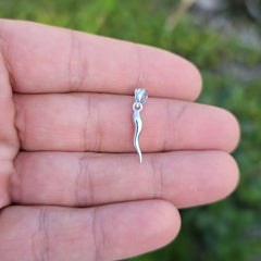 Colgante Cornicello / Cuerno Italiano 3D de Oro de 14K o 18K