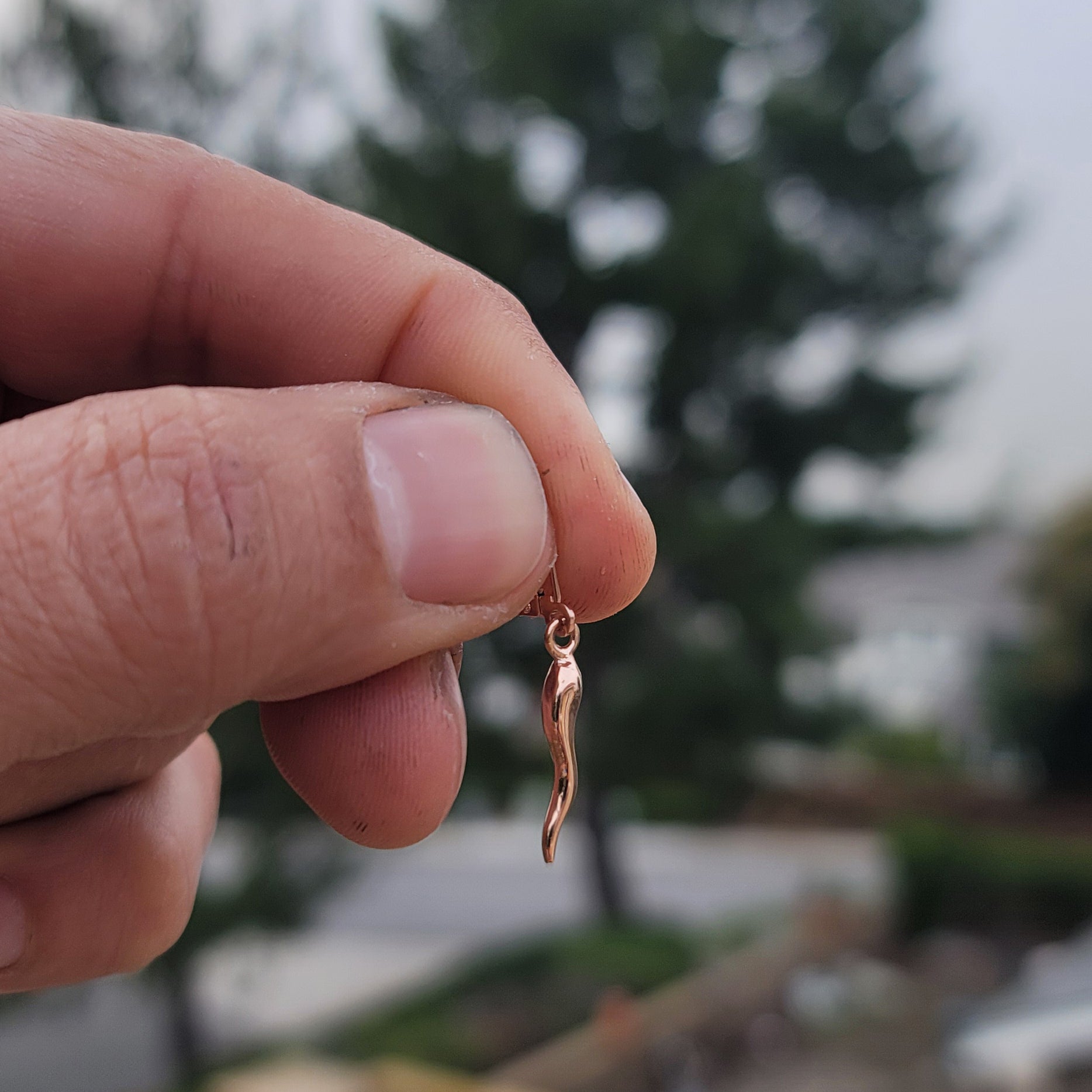 14K or 18K Gold 3D Cornicello / Italian Horn Pendant