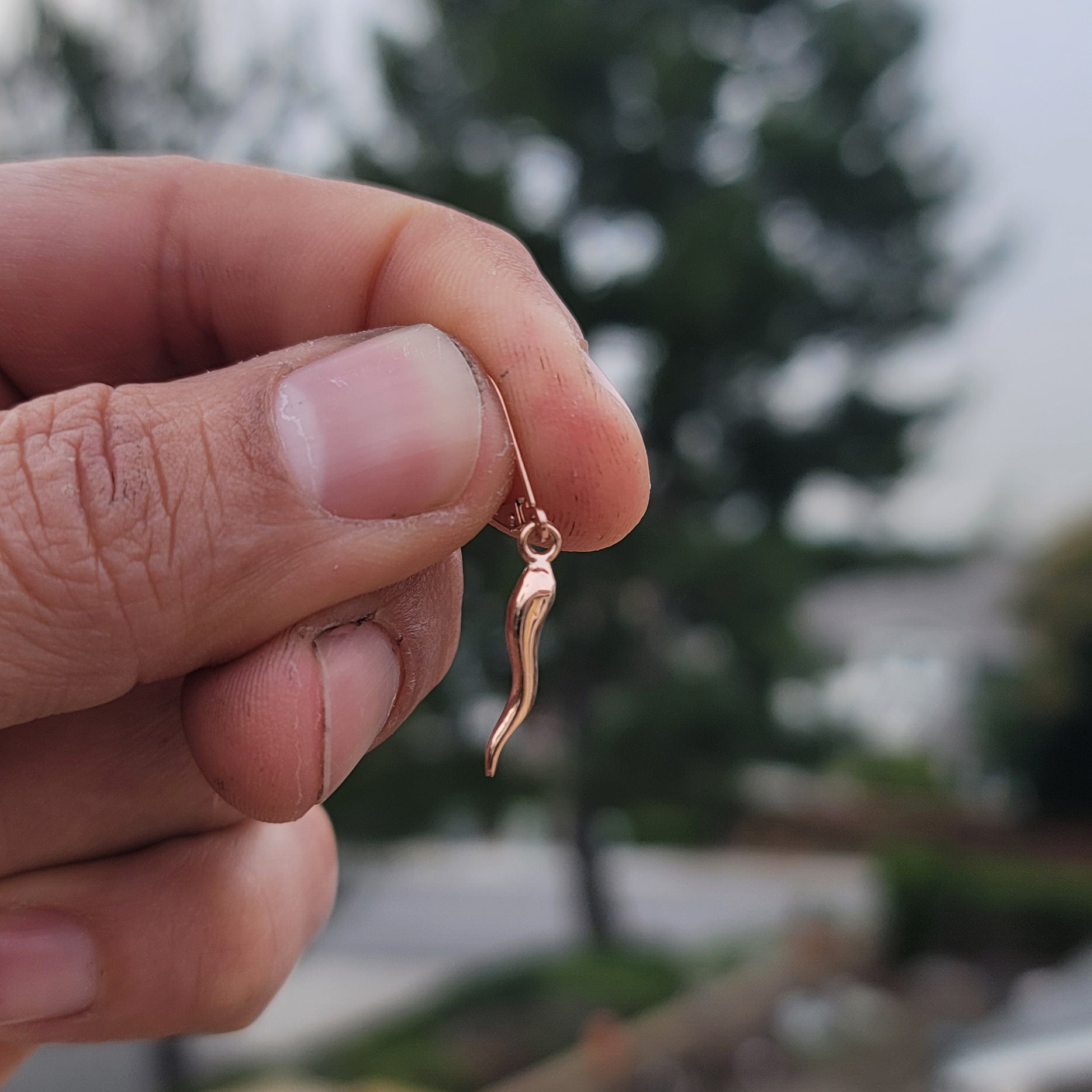 14K or 18K Gold 3D Cornicello / Italian Horn Pendant