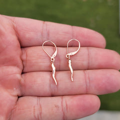 Colgante Cornicello / Cuerno Italiano 3D de Oro de 14K o 18K