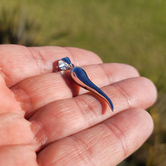 Colgante Cornicello / Cuerno Italiano 3D de Oro de 14K o 18K