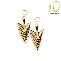 14K or 18K Gold Arrowhead Earrings