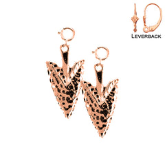 14K or 18K Gold Arrowhead Earrings