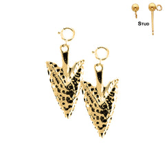 14K or 18K Gold Arrowhead Earrings