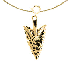 14K oder 18K Gold Pfeilspitzen Anhänger