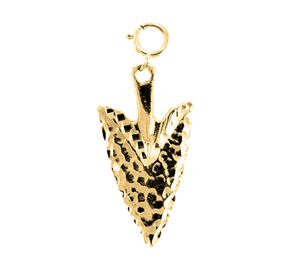 14K or 18K Gold Arrowhead Pendant
