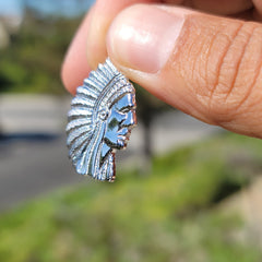 14K or 18K Gold Indian Head Pendant