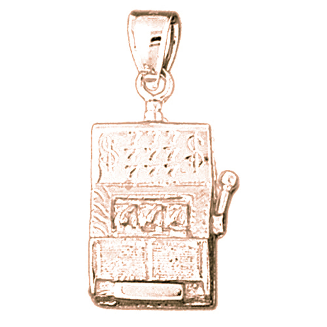 14K or 18K Gold Slot Machine Pendant