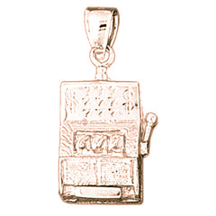 14K or 18K Gold Slot Machine Pendant
