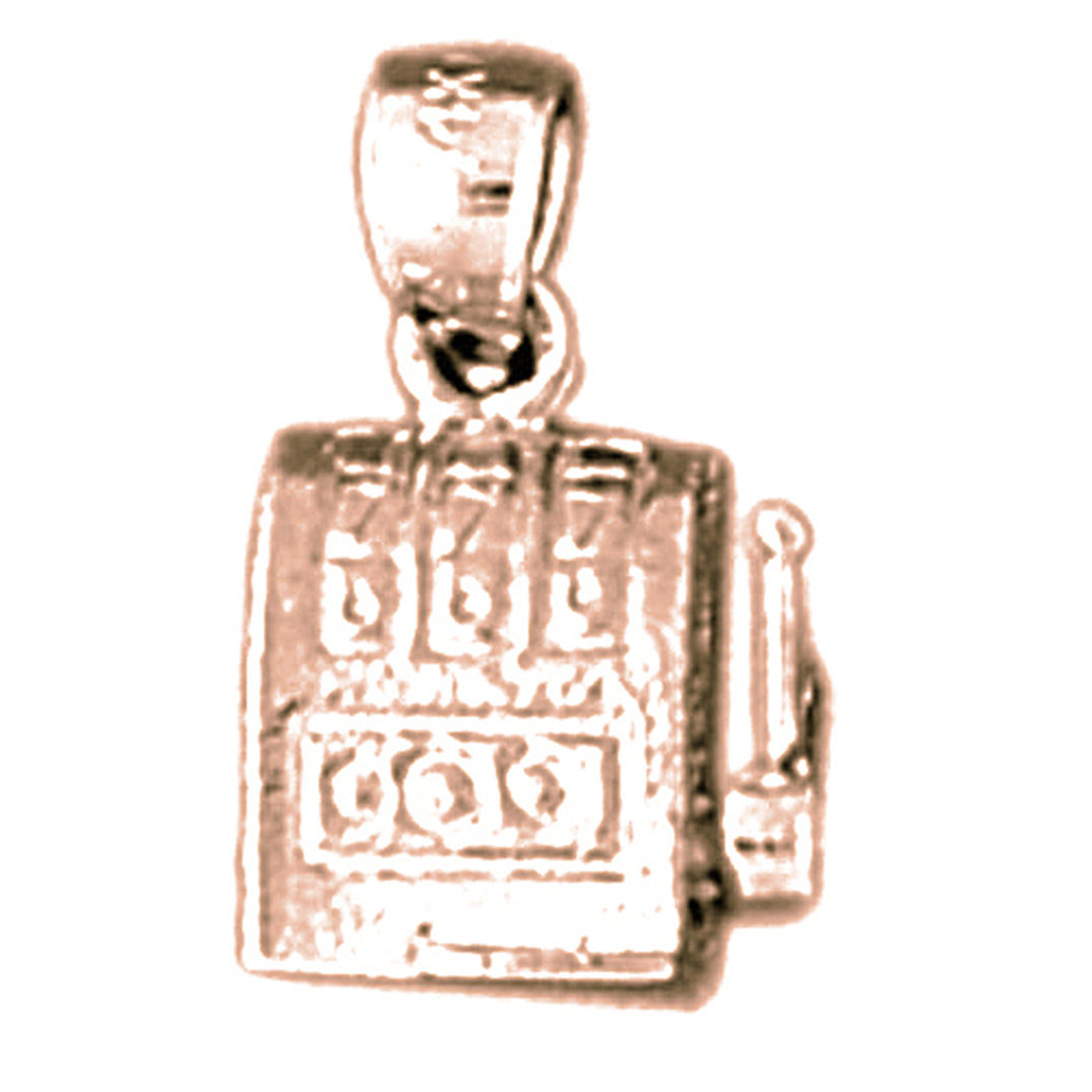 14K or 18K Gold Slot Machine Pendant