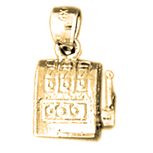 14K or 18K Gold Slot Machine Pendant