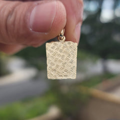 14K or 18K Gold Black Jack Playing Card Pendant