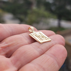 14K or 18K Gold Black Jack Playing Card Pendant