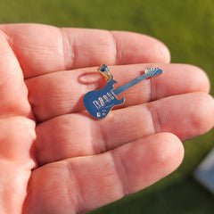 14K oder 18K Gold E-Gitarre Anhänger