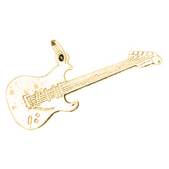 14K or 18K Gold Electric Guitar Pendant