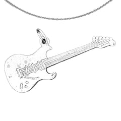 14K oder 18K Gold E-Gitarre Anhänger