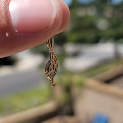 Colgante con símbolo musical de clave de sol de oro de 14 quilates o 18 quilates