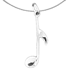 14K or 18K Gold Quaver Musical Symbol Pendant