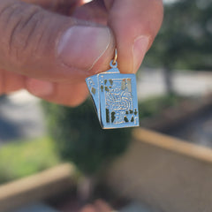 14K or 18K Gold Black Jack, Ace & Jack Pendant