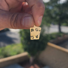 Colgante de Jack, As y Jack en oro de 14 quilates o 18 quilates