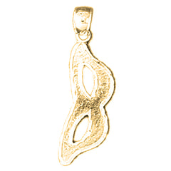 14K or 18K Gold Masquerade Mask Pendant