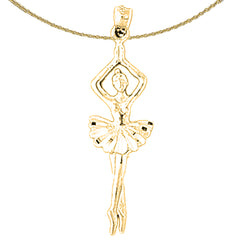 14K or 18K Gold Fifth Position Ballerina Pendant