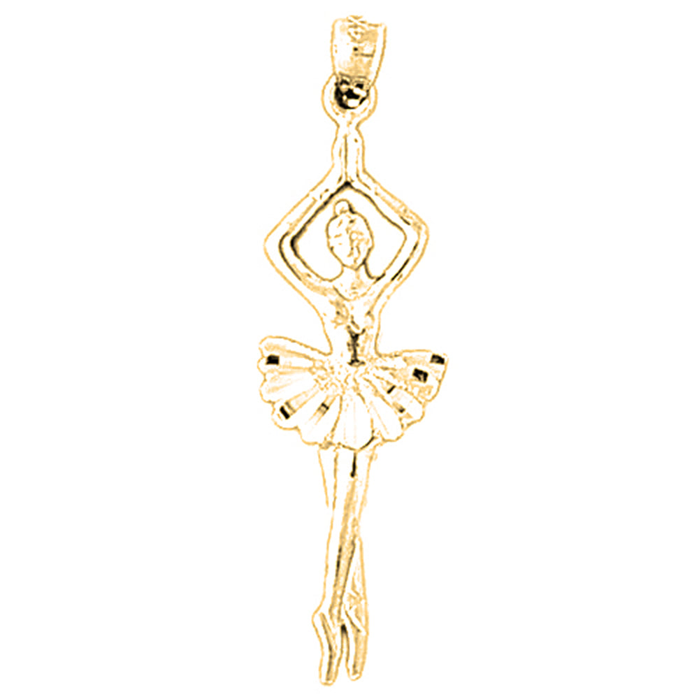 14K or 18K Gold Fifth Position Ballerina Pendant