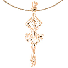 14K or 18K Gold Fifth Position Ballerina Pendant