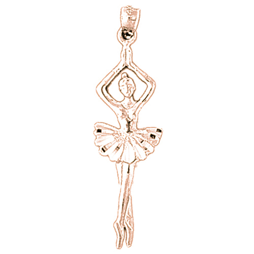 14K or 18K Gold Fifth Position Ballerina Pendant