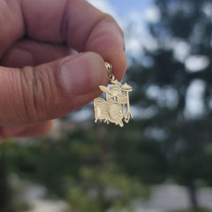 14K or 18K Gold Drum Set Pendant