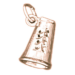 14K or 18K Gold 3D Cheering Megaphone Pendant