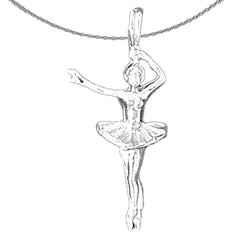 14K or 18K Gold Third Position Ballerina Pendant