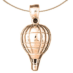 14K or 18K Gold Hot Air Balloon Pendant