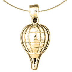 14K or 18K Gold Hot Air Balloon Pendant