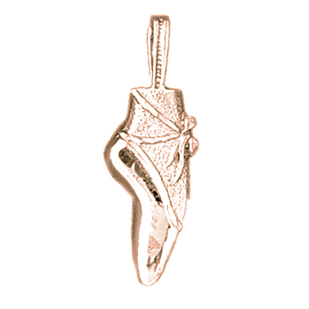 14K or 18K Gold Ballerina Shoe Pendant