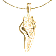 Ballerinaschuh-Anhänger aus 14 Karat oder 18 Karat Gold