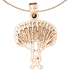 14K oder 18K Gold Fallschirmanhänger