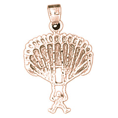 14K or 18K Gold Parachute Pendant