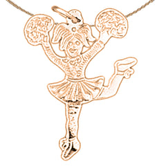 14K or 18K Gold Cheerleader Pendant