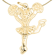 14K or 18K Gold Cheerleader Pendant