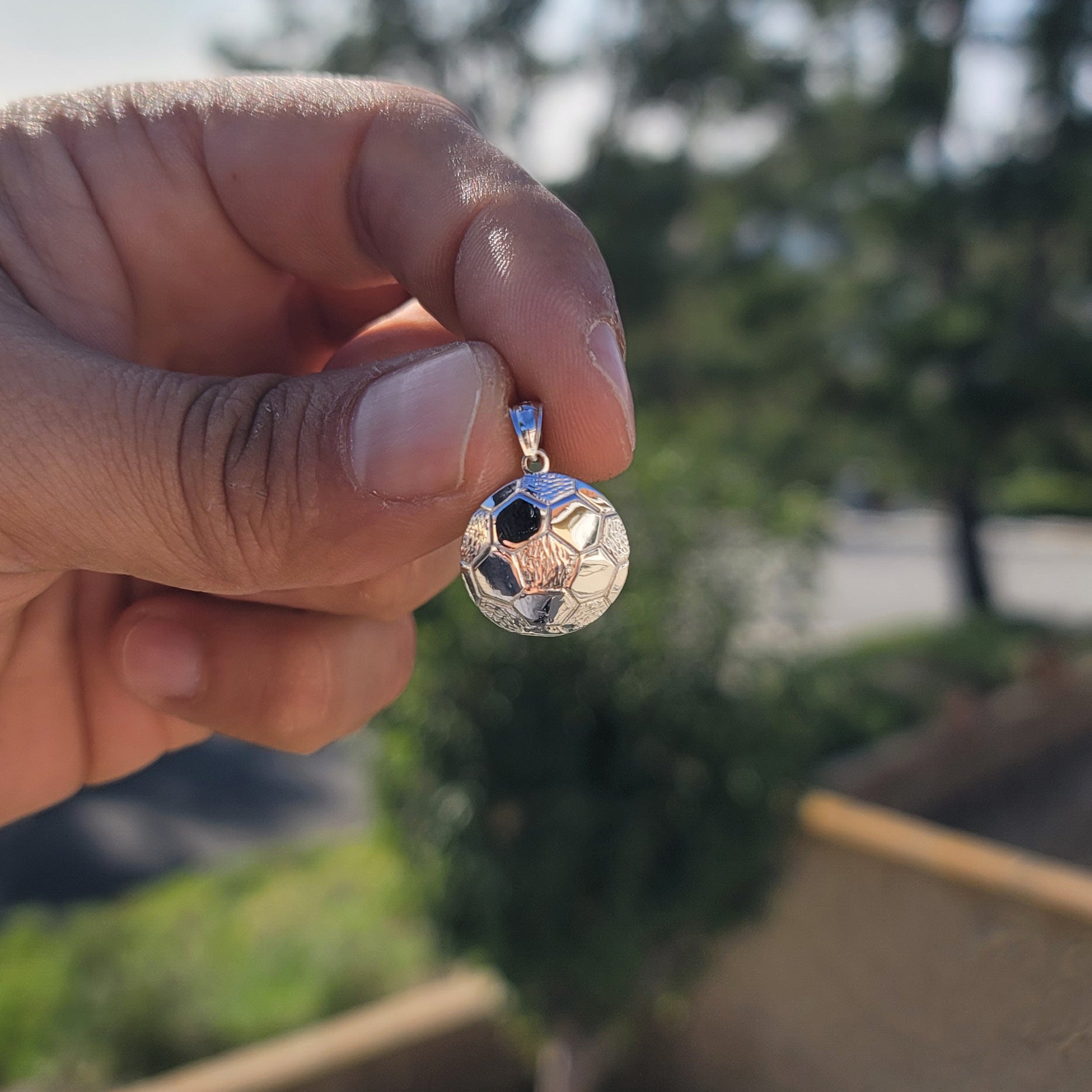 14K or 18K Gold Soccer Ball Pendant