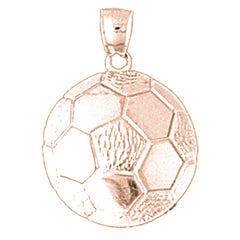 14K or 18K Gold Soccer Ball Pendant