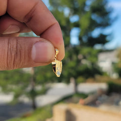 14K oder 18K Gold Baseballhandschuh & Ball Anhänger